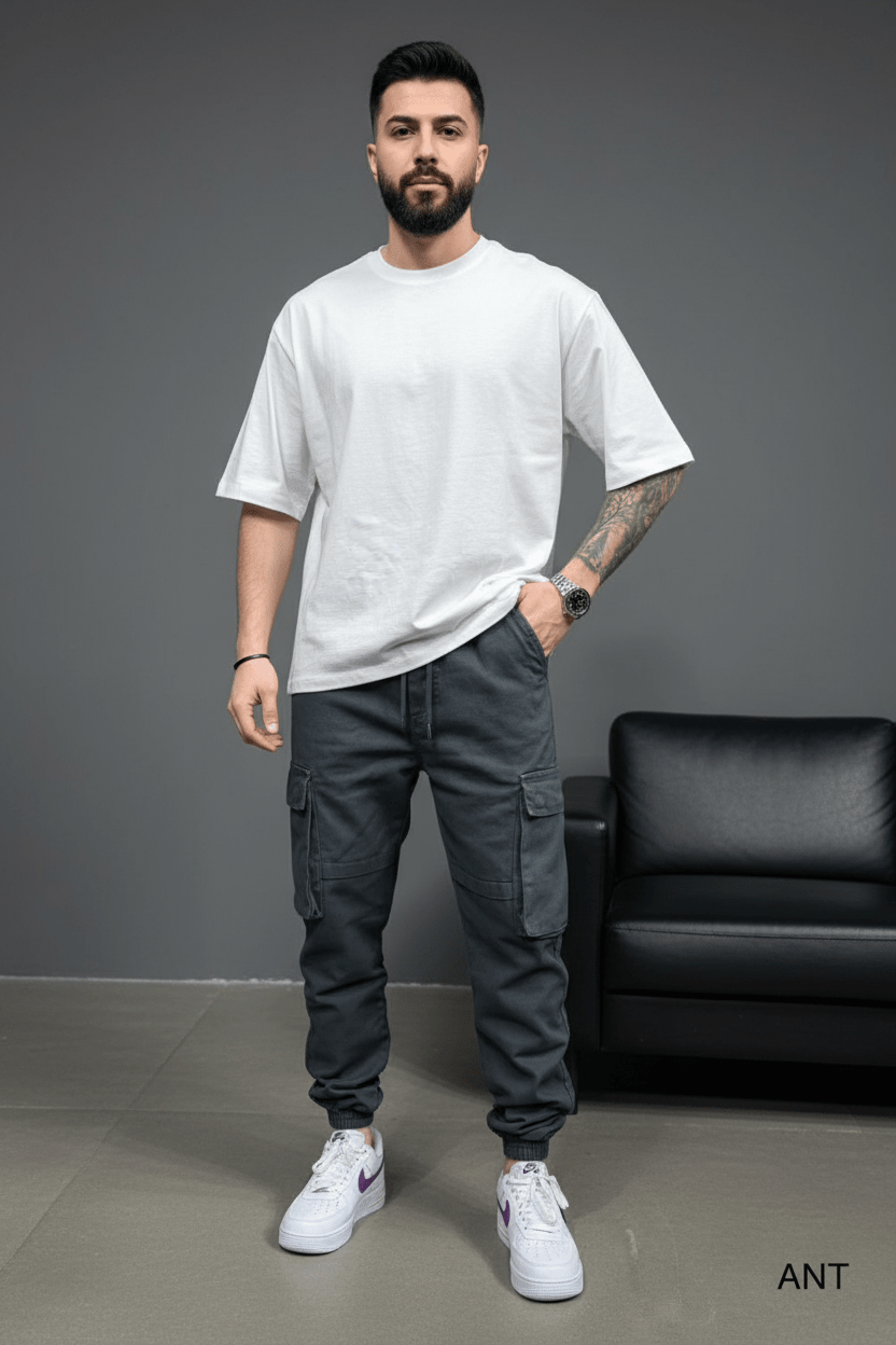 Pantalon Cargo Jogger antracite 9000 - ZG PREMIUM