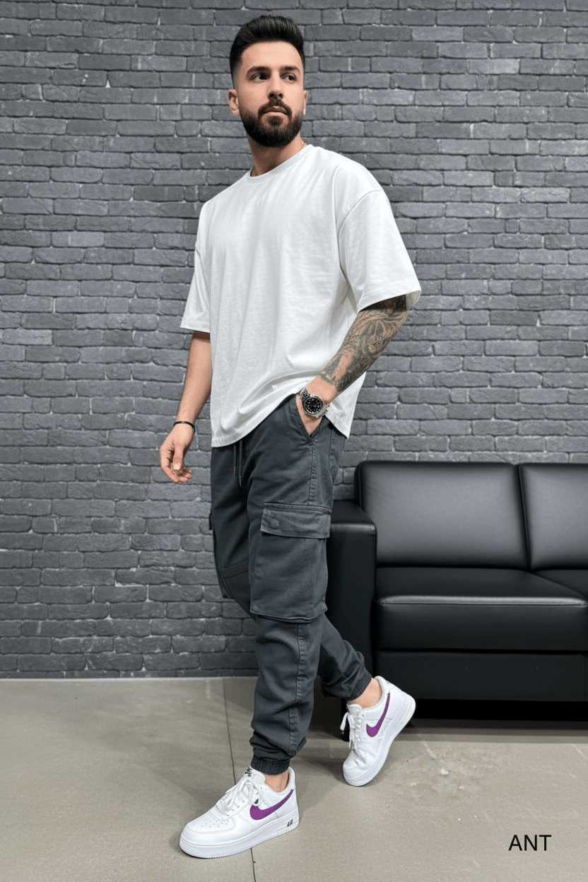 Pantalon Cargo Jogger antracite 9000 - ZG PREMIUM