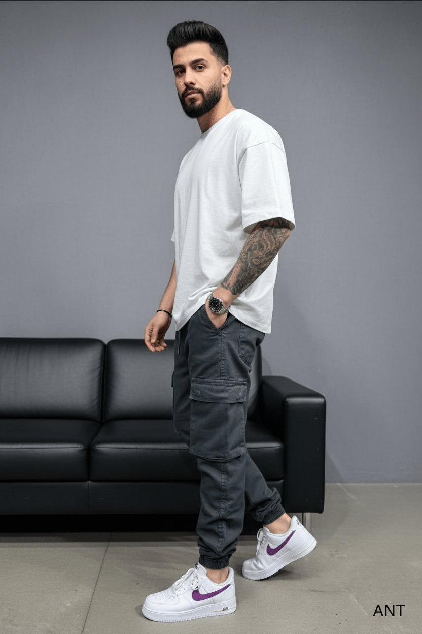 Pantalon Cargo Jogger antracite 9000 - ZG PREMIUM