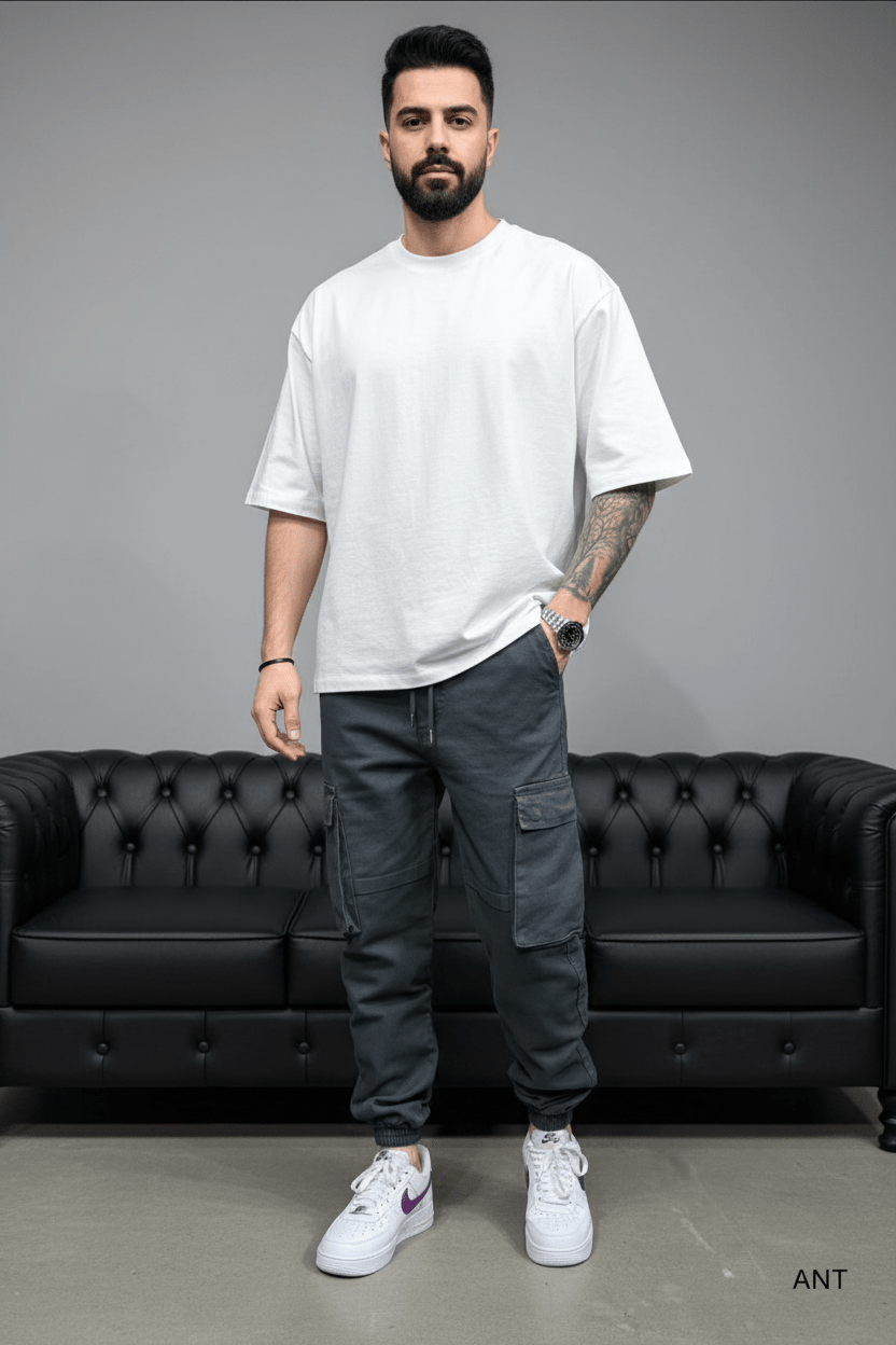 Pantalon Cargo Jogger antracite 9000 - ZG PREMIUM