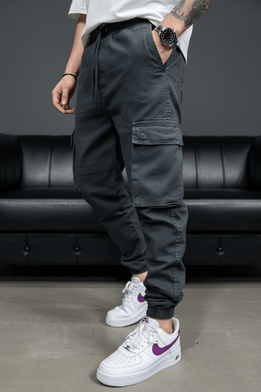 Pantalon Cargo Jogger antracite 9000 - ZG PREMIUM