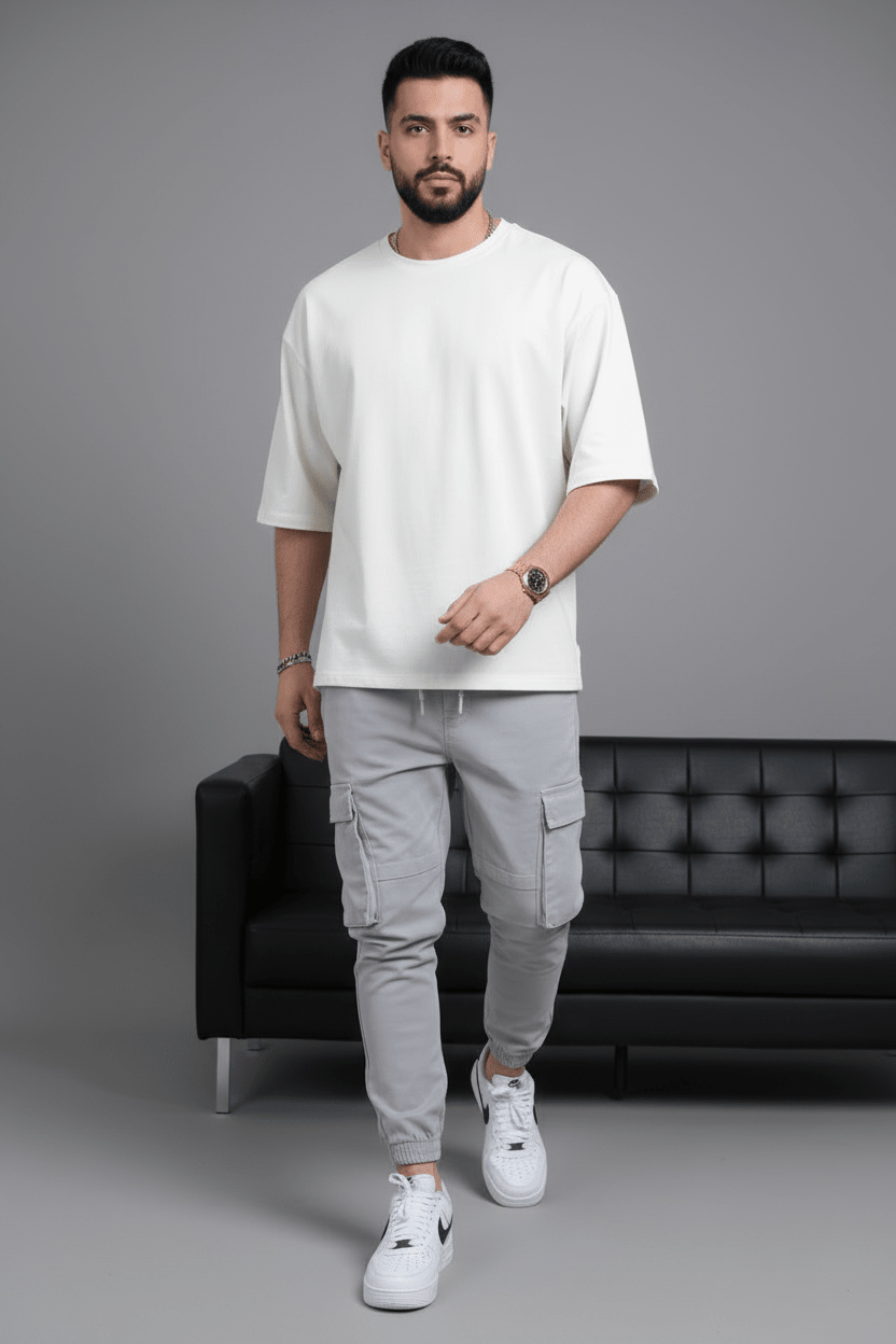 Pantalon Cargo Jogger Gris Clair 9000 - ZG PREMIUM