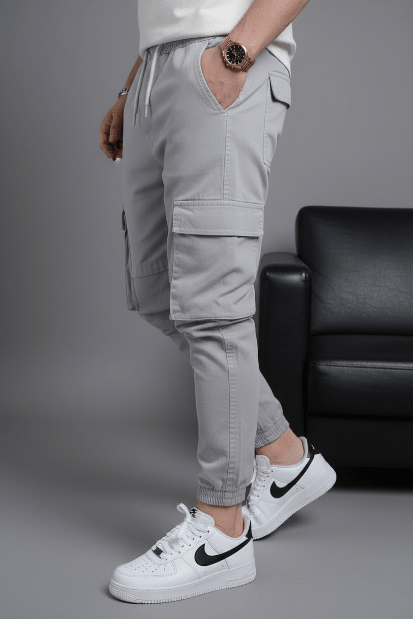 Pantalon Cargo Jogger Gris Clair 9000 - ZG PREMIUM