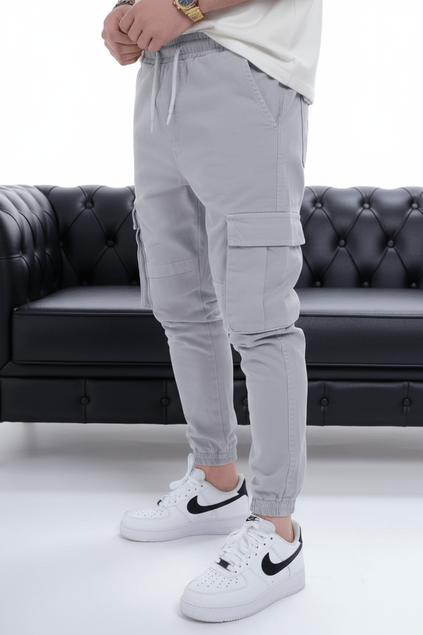 Pantalon Cargo Jogger Gris Clair 9000 - ZG PREMIUM