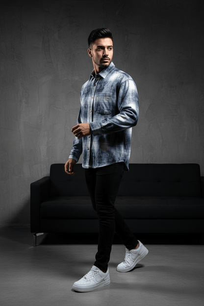 Chemise Carreaux Tie - Dye Homme 2619 - ZG PREMIUM