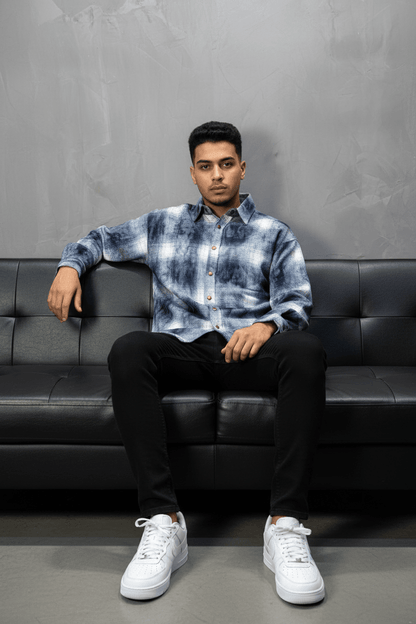 Chemise Carreaux Tie - Dye Homme 2619 - ZG PREMIUM