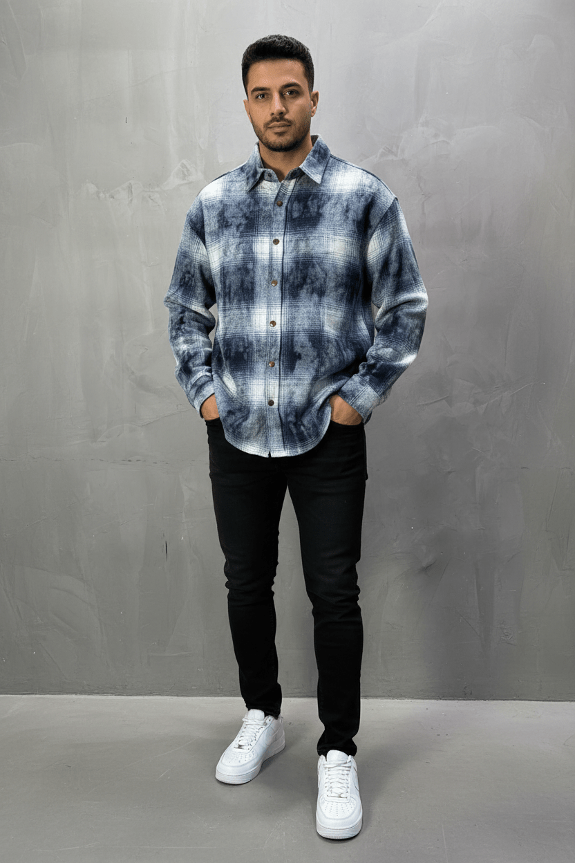 Chemise Carreaux Tie - Dye Homme 2619 - ZG PREMIUM