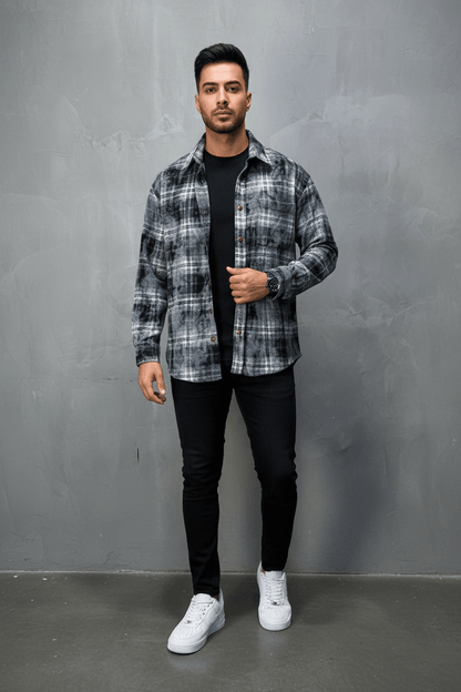 Chemise Carreaux Tie - Dye Homme 2619 - ZG PREMIUM