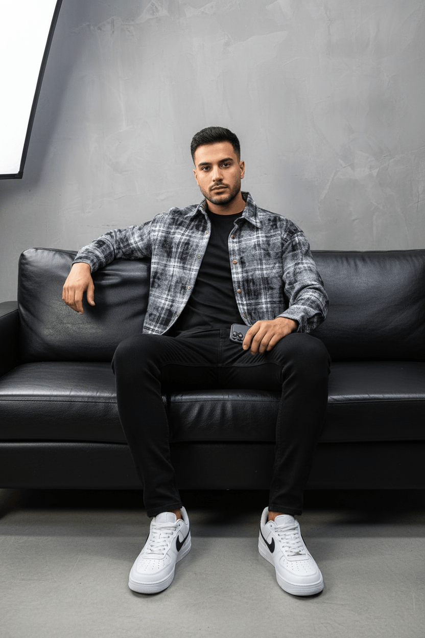 Chemise Carreaux Tie - Dye Homme 2619 - ZG PREMIUM