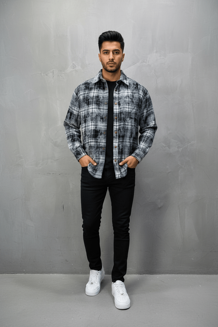 Chemise Carreaux Tie - Dye Homme 2619 - ZG PREMIUM