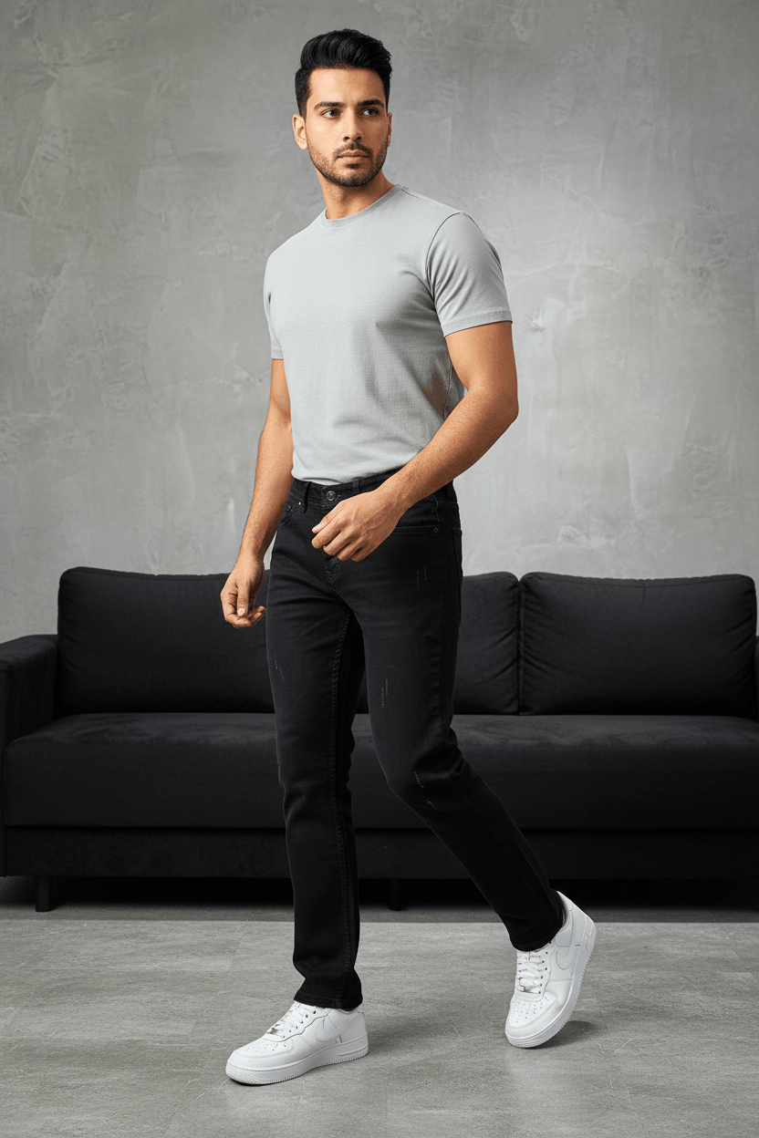 Jeans Homme noir Déchiré 930 - ZG PREMIUM