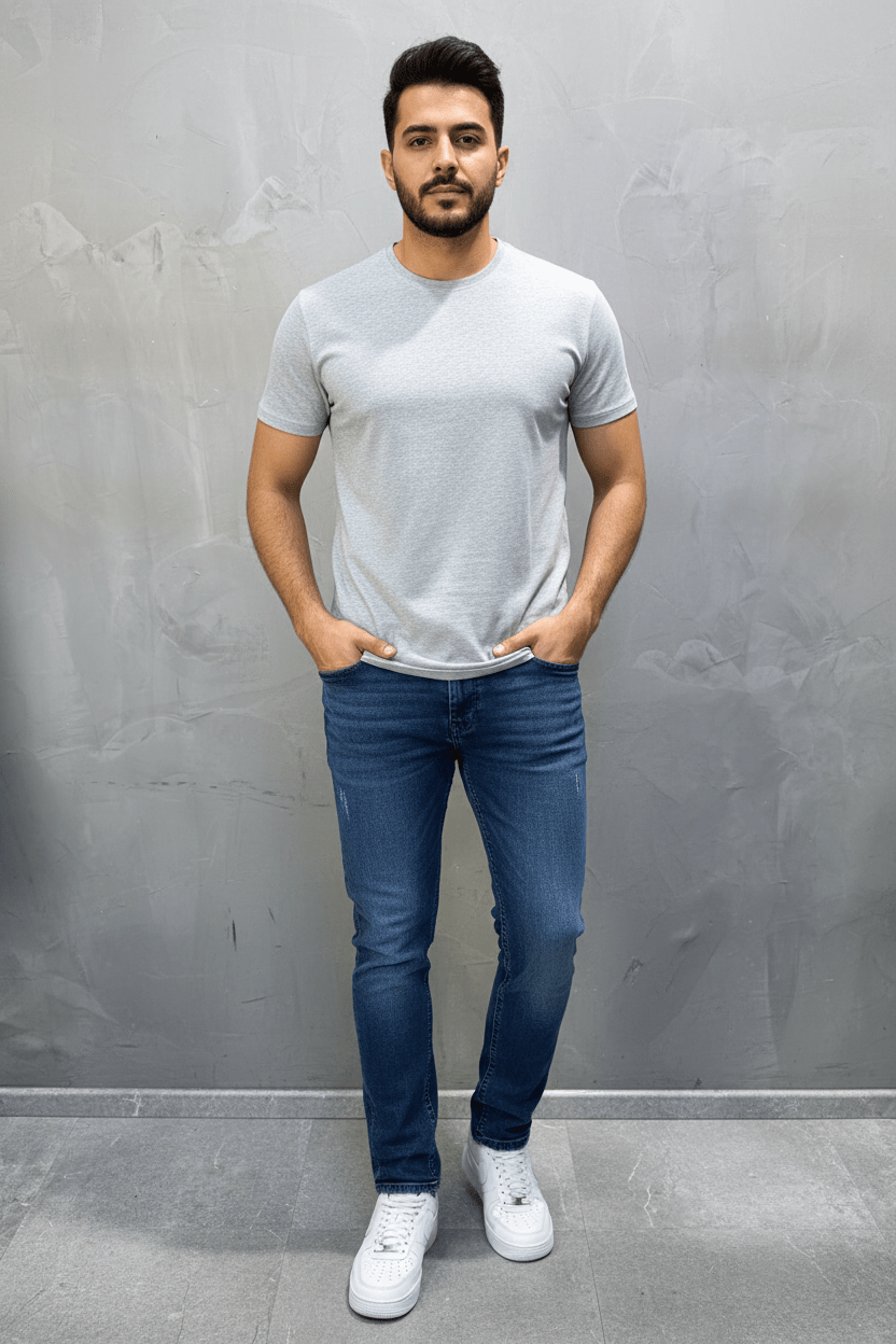 Jean Homme Bleu clére Déchiré 959 - ZG PREMIUM