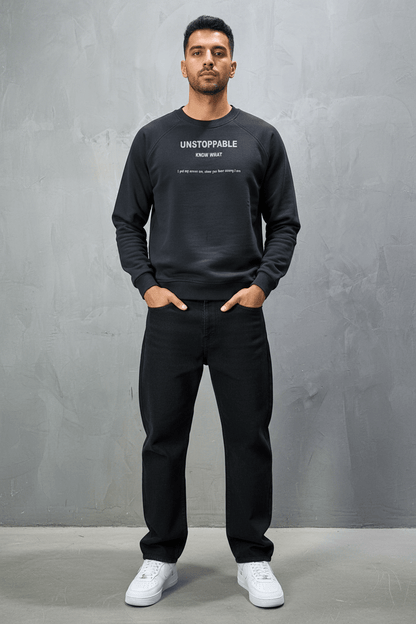 Sweat - Shirt Homme noir "UNSTOPPABLE" - ZG PREMIUM