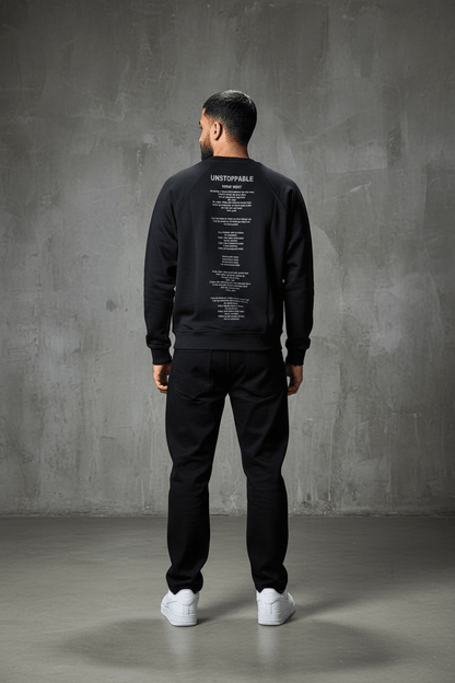 Sweat - Shirt Homme noir "UNSTOPPABLE" - ZG PREMIUM