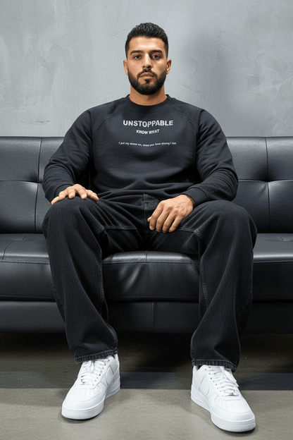 Sweat - Shirt Homme noir "UNSTOPPABLE" - ZG PREMIUM