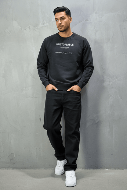 Sweat - Shirt Homme noir "UNSTOPPABLE" - ZG PREMIUM