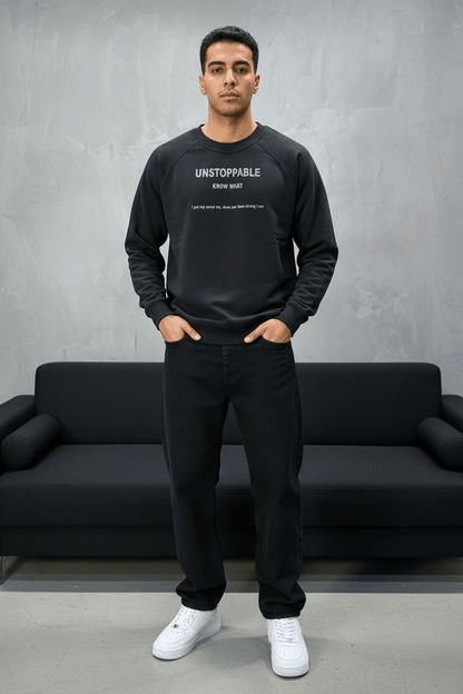 Sweat - Shirt Homme noir "UNSTOPPABLE" - ZG PREMIUM