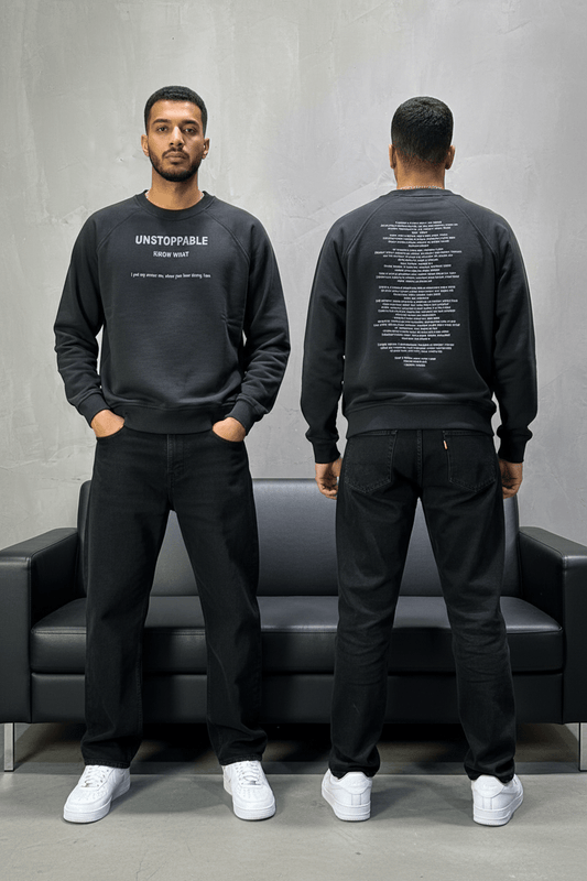 Sweat - Shirt Homme noir "UNSTOPPABLE" - ZG PREMIUM