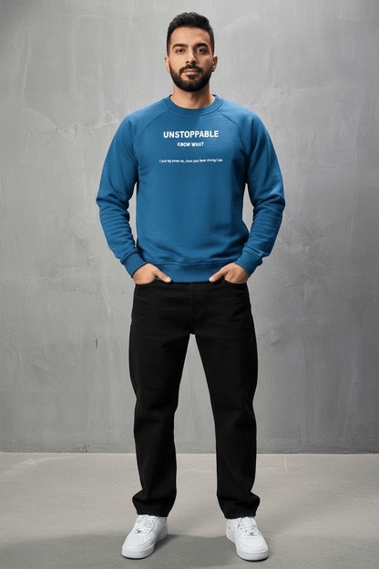 Sweat - Shirt Homme Bleu "UNSTOPPABLE" - ZG PREMIUM