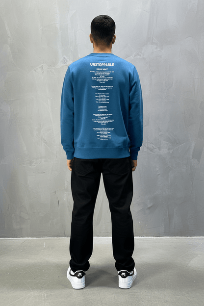 Sweat - Shirt Homme Bleu "UNSTOPPABLE" - ZG PREMIUM