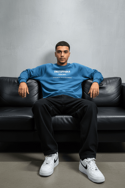 Sweat - Shirt Homme Bleu "UNSTOPPABLE" - ZG PREMIUM