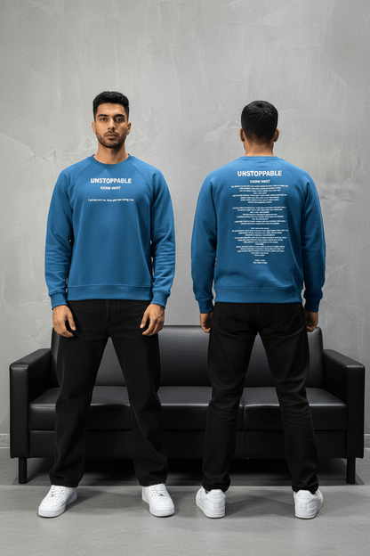 Sweat - Shirt Homme Bleu "UNSTOPPABLE" - ZG PREMIUM