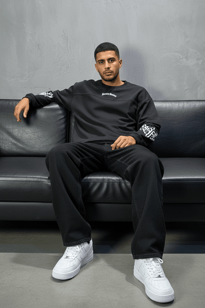 Sweat - Shirt Homme noir "Sacred Hearts" 26k108 - ZG PREMIUM
