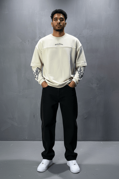 Sweat - Shirt Homme beige "Sacred Hearts" 26k108 - ZG PREMIUM