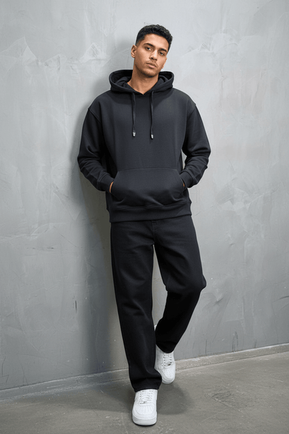 Sweat à Capuche Homme noir Oversize 25k318 - ZG PREMIUM