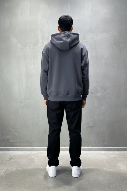 Sweat à Capuche Homme Gris Foncé Oversize 25k318 - ZG PREMIUM