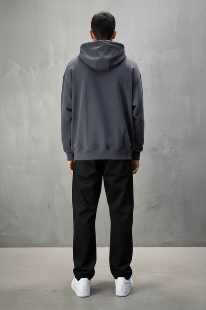 Sweat à Capuche Homme Gris Foncé Oversize 25k318 - ZG PREMIUM