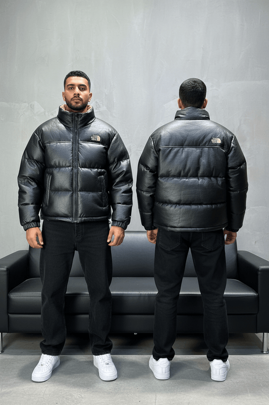 Doudoune Homme Noire Effet Cuir 2510 - ZG PREMIUM