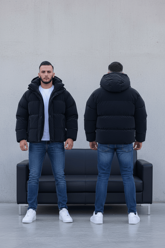 Doudoune Courte Homme Noire Oversize 2506 - ZG PREMIUM