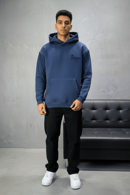 Hoodie Blue Broderie X Argentée Sann 5002 - ZG PREMIUM