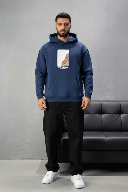 Hoodie blue Imprimé Visage Artistique 4959 - ZG PREMIUM