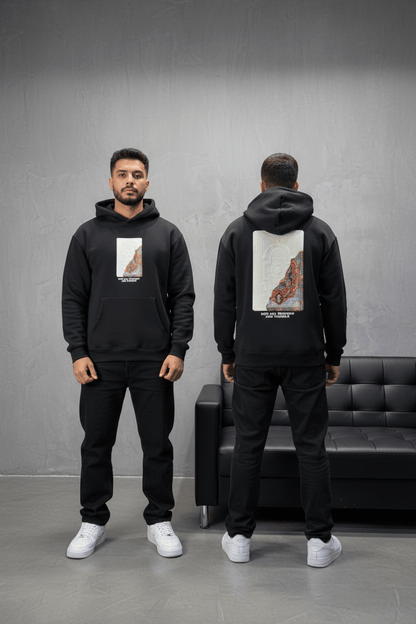 Hoodie black Imprimé Visage Artistique 4959 - ZG PREMIUM