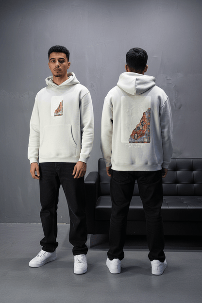 Hoodie beige Imprimé Visage Artistique 4959 - ZG PREMIUM