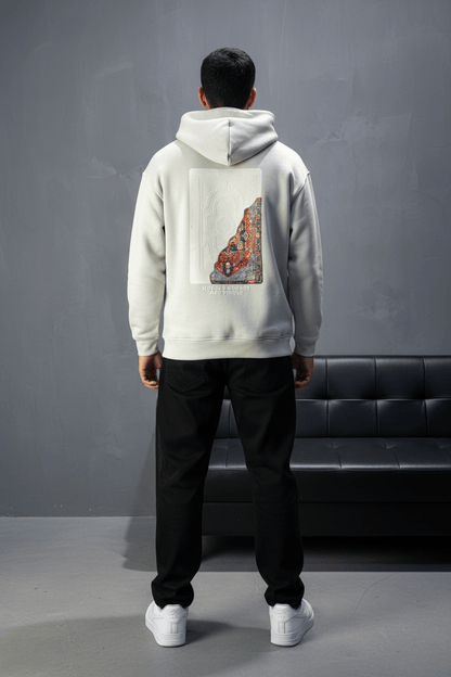 Hoodie beige Imprimé Visage Artistique 4959 - ZG PREMIUM