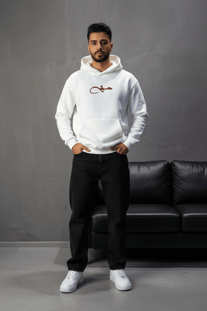 Hoodie blanc Calligraphie Arabe oversize 4988 - ZG PREMIUM