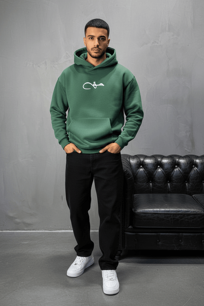 Hoodie green Calligraphie Arabe oversize 4988 - ZG PREMIUM