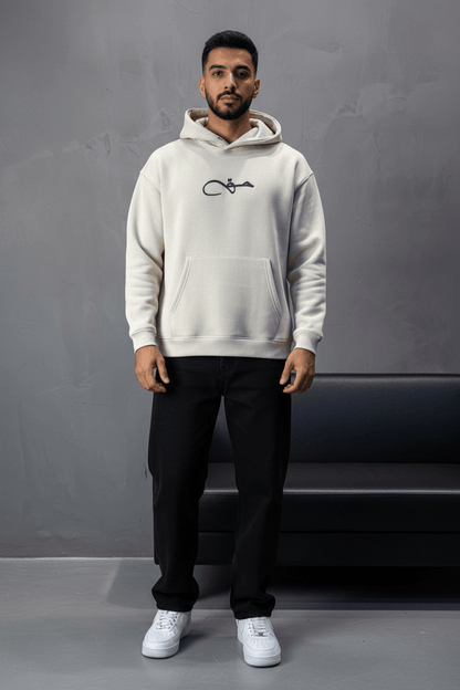 Hoodie beige Calligraphie Arabe oversize 4988 - ZG PREMIUM