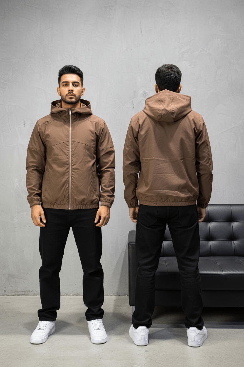 Veste marrakech Coupe - Vent Marron Capuche 2615 - ZG PREMIUM