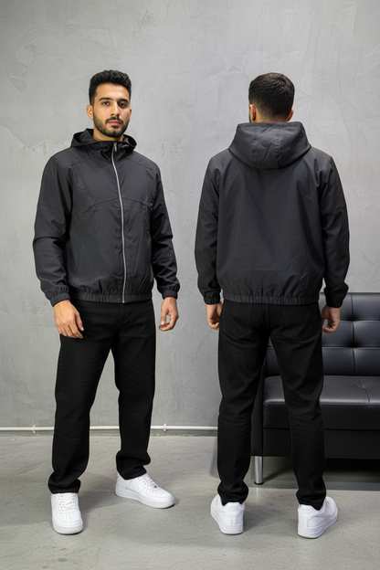 Veste marrakech Coupe-Vent noir Capuche 2615