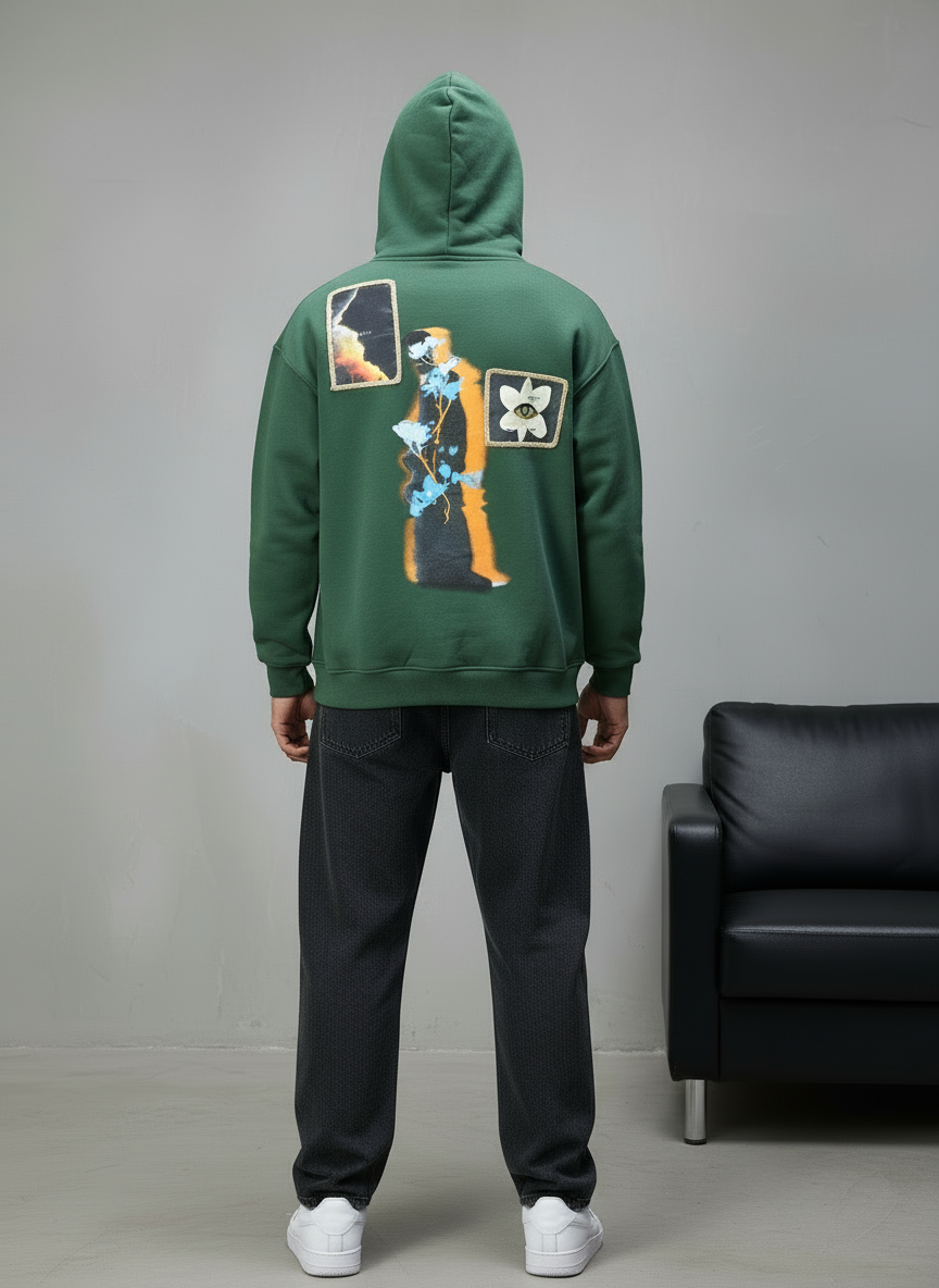 HOODIE SAW OVERSIZE GREEN 4989