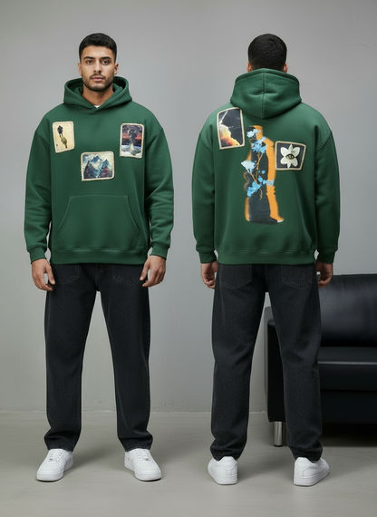 HOODIE SAW OVERSIZE GREEN 4989