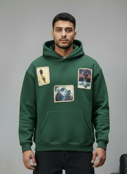 HOODIE SAW OVERSIZE GREEN 4989