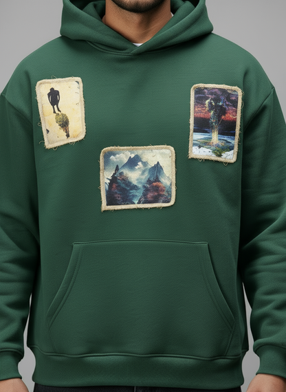 HOODIE SAW OVERSIZE GREEN 4989