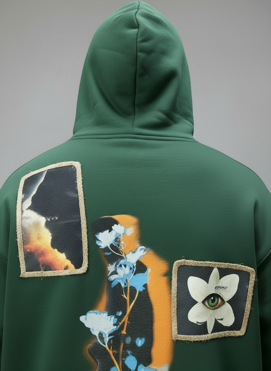 HOODIE SAW OVERSIZE GREEN 4989