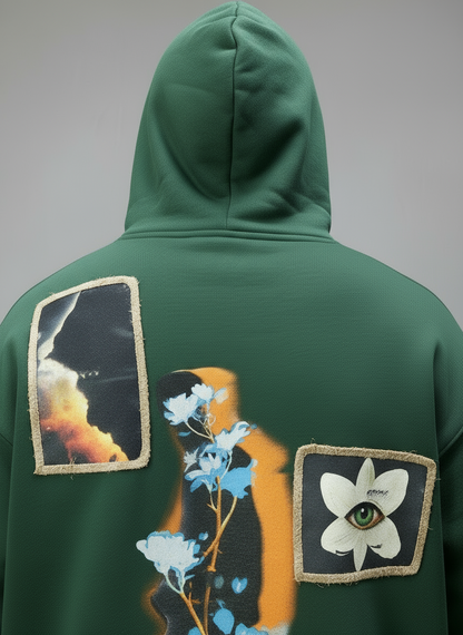 HOODIE SAW OVERSIZE GREEN 4989