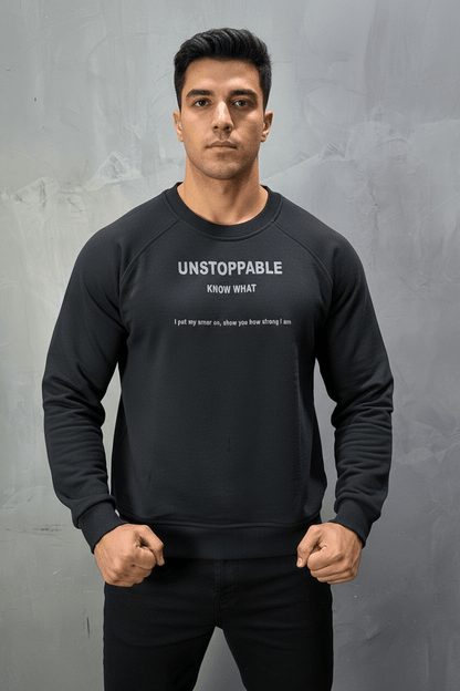 Sweat - Shirt Homme noir "UNSTOPPABLE" - ZG PREMIUM